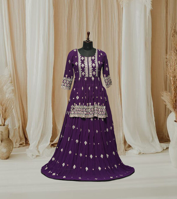 Purple Regalia Gharara